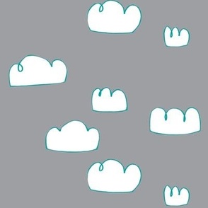clouds aqua/grey