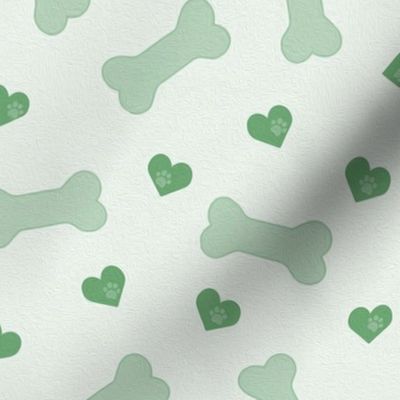 hearts and bones - green  - large 