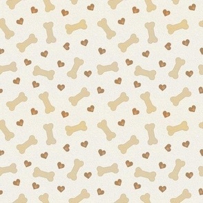hearts and bones - light brown - small