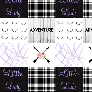 Purple little lady boho arrow wholecloth