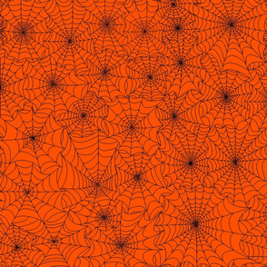 Spiderweb Black on orange