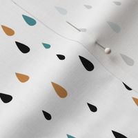 Rain Drops - Ochre Black Aqua