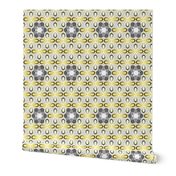 Gray and Yellow Geometric Flowers and Petals