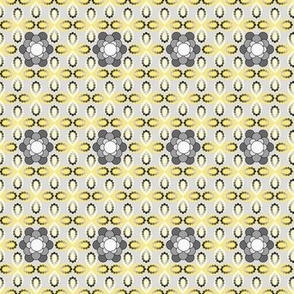 Gray and Yellow Geometric Flowers and Petals