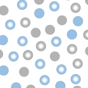 blue polka dots