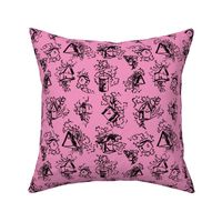 Birdhouse Toile- Pink