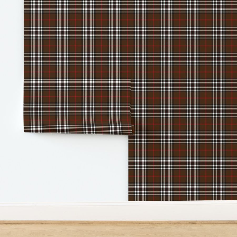 Southdown tartan - 6" brown/black/white