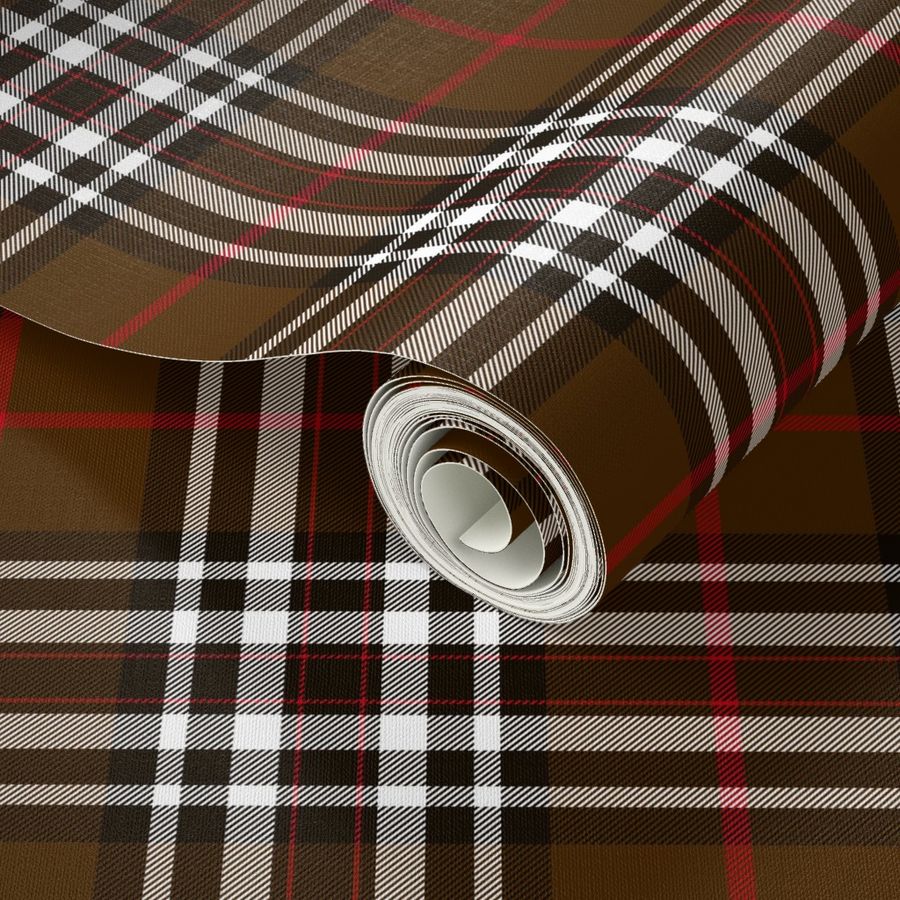 Southdown tartan - 6" brown/black/white