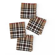 Southdown tartan - 6" tan/black/white