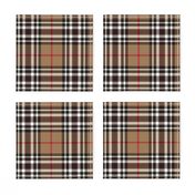 Southdown tartan - 6" tan/black/white