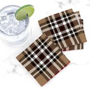 Southdown tartan - 6" tan/black/white