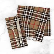 Southdown tartan - 6" tan/black/white