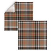 Southdown tartan - 6" tan/black/white