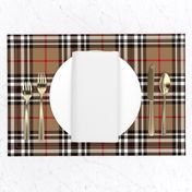 Southdown tartan - 6" tan/black/white