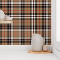 Southdown tartan - 6" tan/black/white