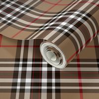 Southdown tartan - 6" tan/black/white