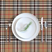 Southdown tartan - 6" tan/black/white