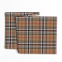 Southdown tartan - 6" tan/black/white