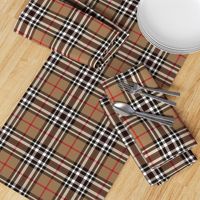 Southdown tartan - 6" tan/black/white