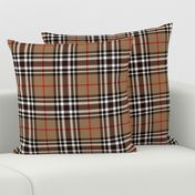 Southdown tartan - 6" tan/black/white