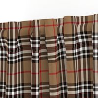 Southdown tartan - 6" tan/black/white