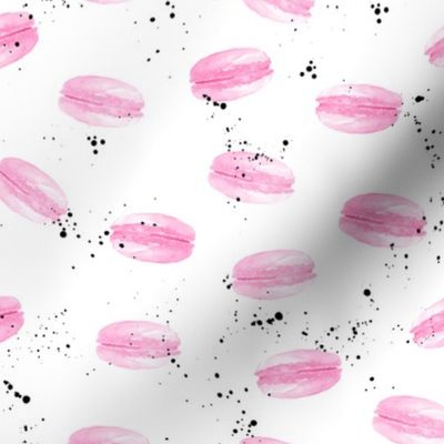 Macaroons - pink w/ splatters