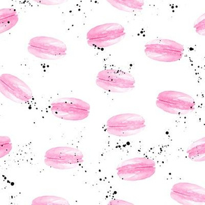 Macaroons - pink w/ splatters