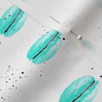 Macaroons - mint with splatters