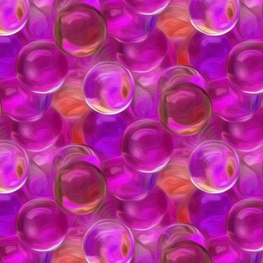 glass marbles in pink - painted