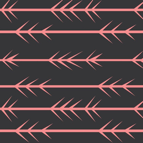 Coral pink arrow spikes