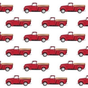 vintage red truck