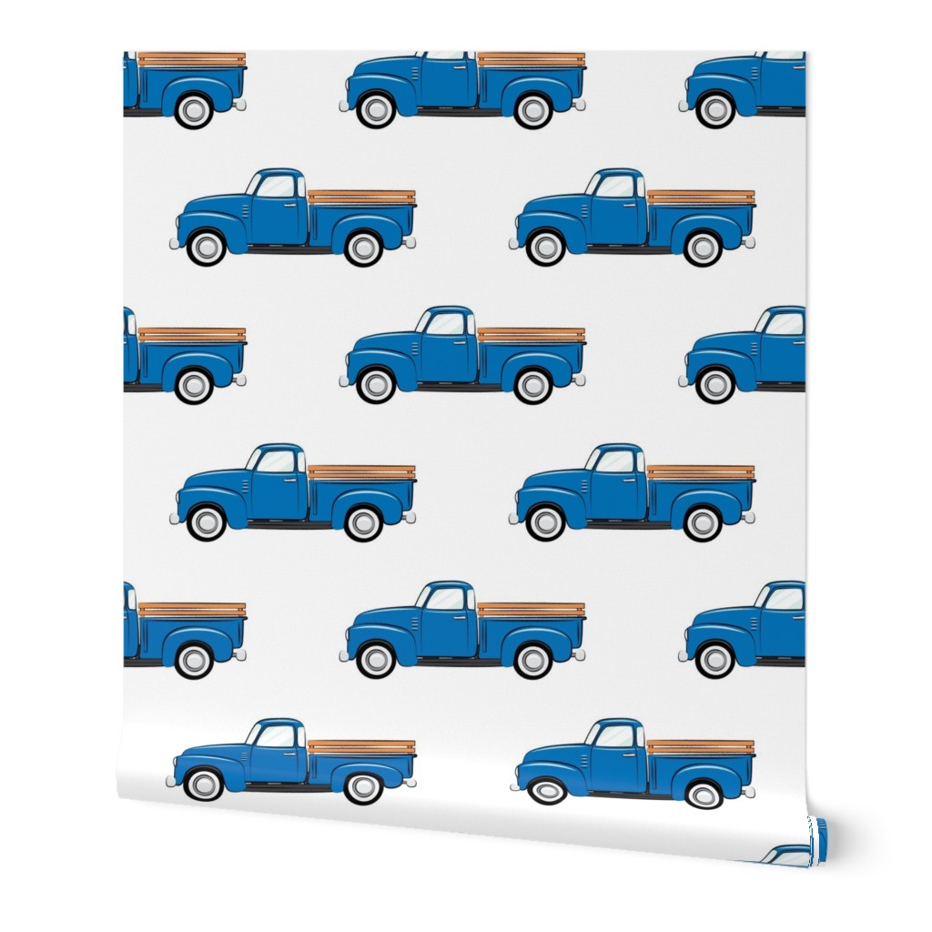 vintage trucks on white (large scale)