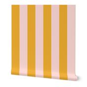 3" Bold Pink & Mustard Stripe