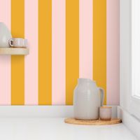 3" Bold Pink & Mustard Stripe