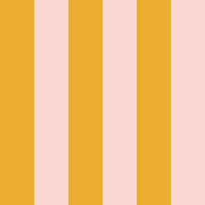 3" Bold Pink & Mustard Stripe