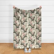 Victorian Floral Medium Size Wallpaper-Curtain-Bedspread