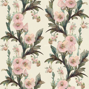 Victorian Floral Medium Size Wallpaper-Curtain-Bedspread