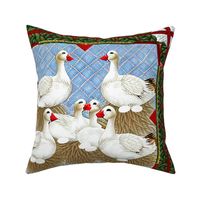 12 Days of Christmas - Six Geese a Laying - 18 inch square repeat
