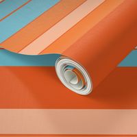 Hawaiian Blue Orange Stripe Colors