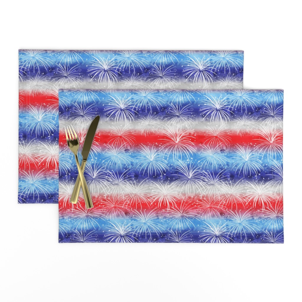 (small scale) america - watercolor fireworks