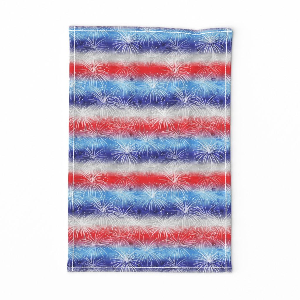 (small scale) america - watercolor fireworks