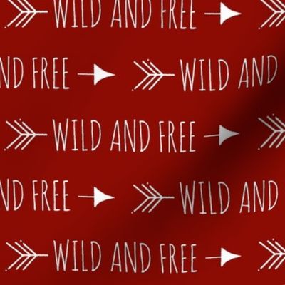 Wild and free arrows - scarlet