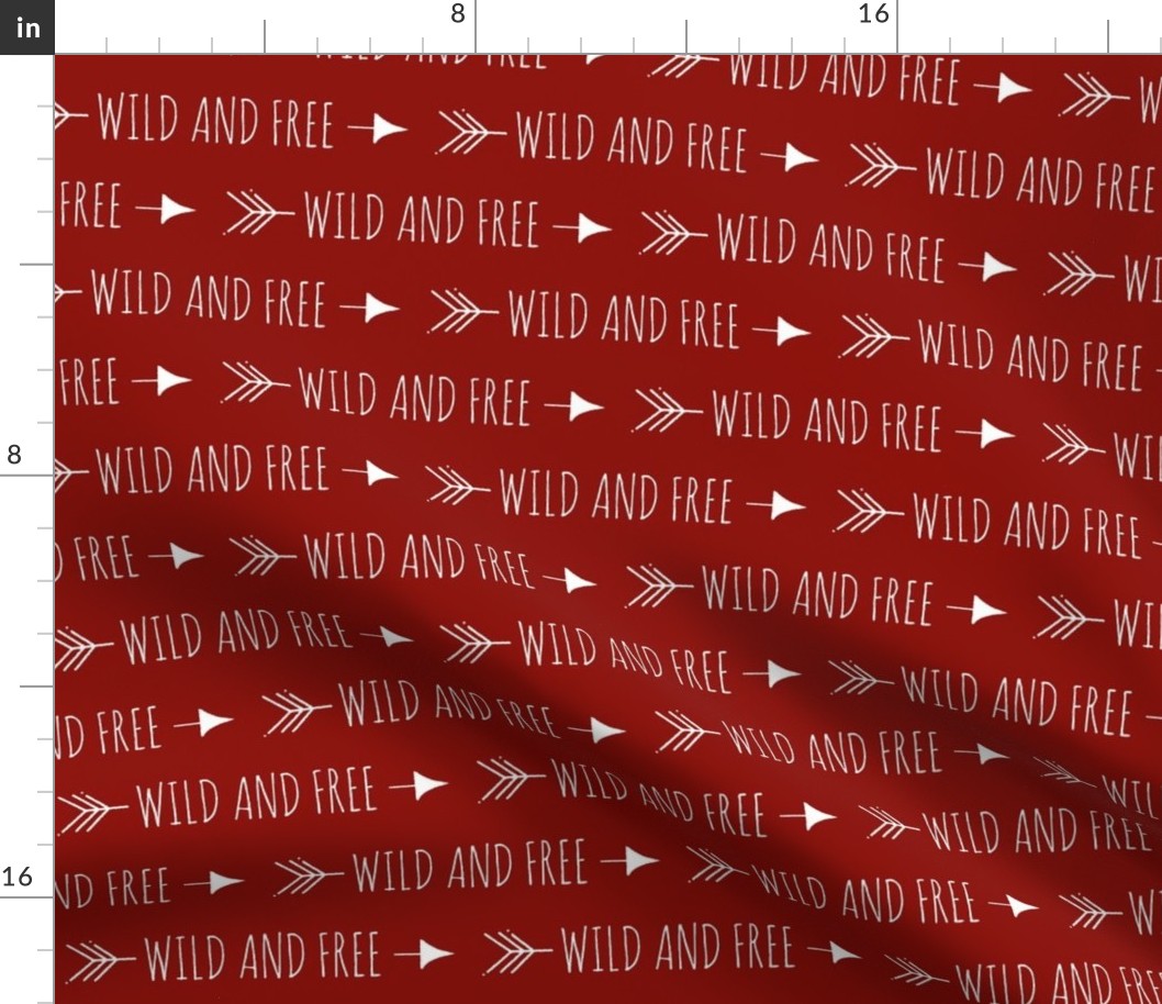 Wild and free arrows - scarlet