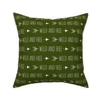 Wild and free arrows - Dark olive green