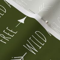 Wild and free arrows - Dark olive green