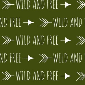 Wild and free arrows - Dark olive green