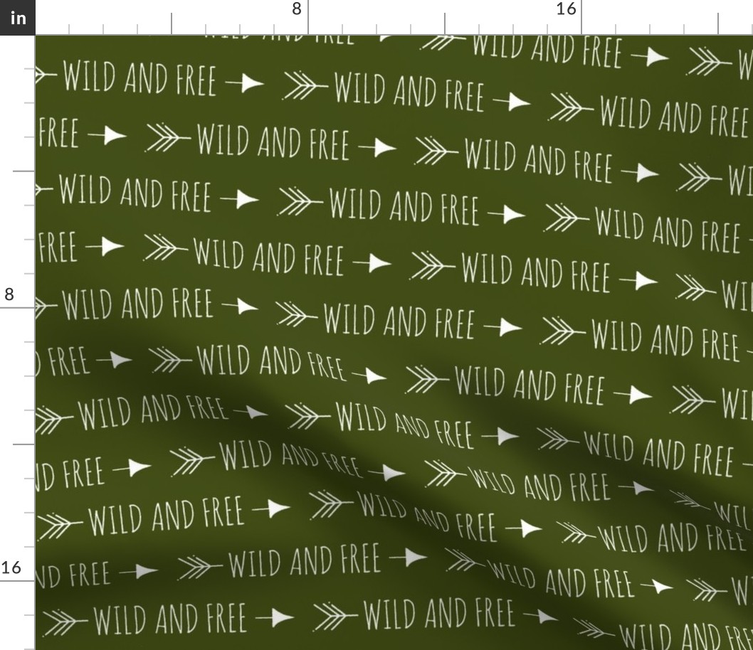 Wild and free arrows - Dark olive green