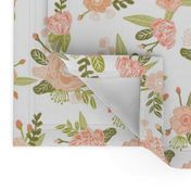 peach floral print