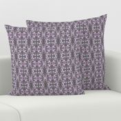 Abstract Leaves Dots Lavender Purple Gray White