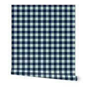 buffalo plaid 1" - navy and mint